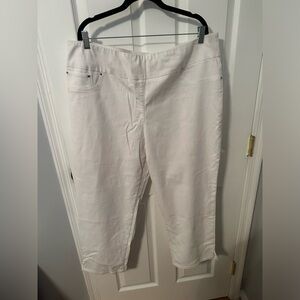 Plus size white jeans